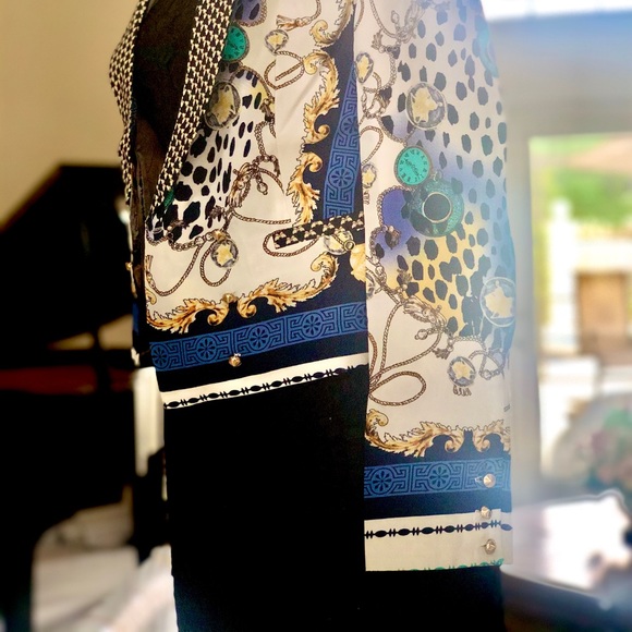 Baroque Print Lightweight Blazer - Picture 5 of 7